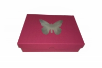 Dárková krabička s průhledem - Motýl (250x190x70 mm)